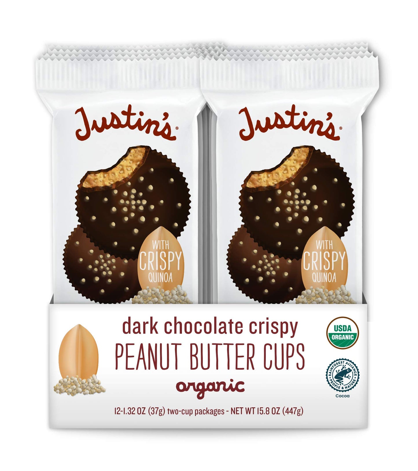 Crispy Dark Chocolate Peanut Butter Cups - 2 Count (Pack of 12)