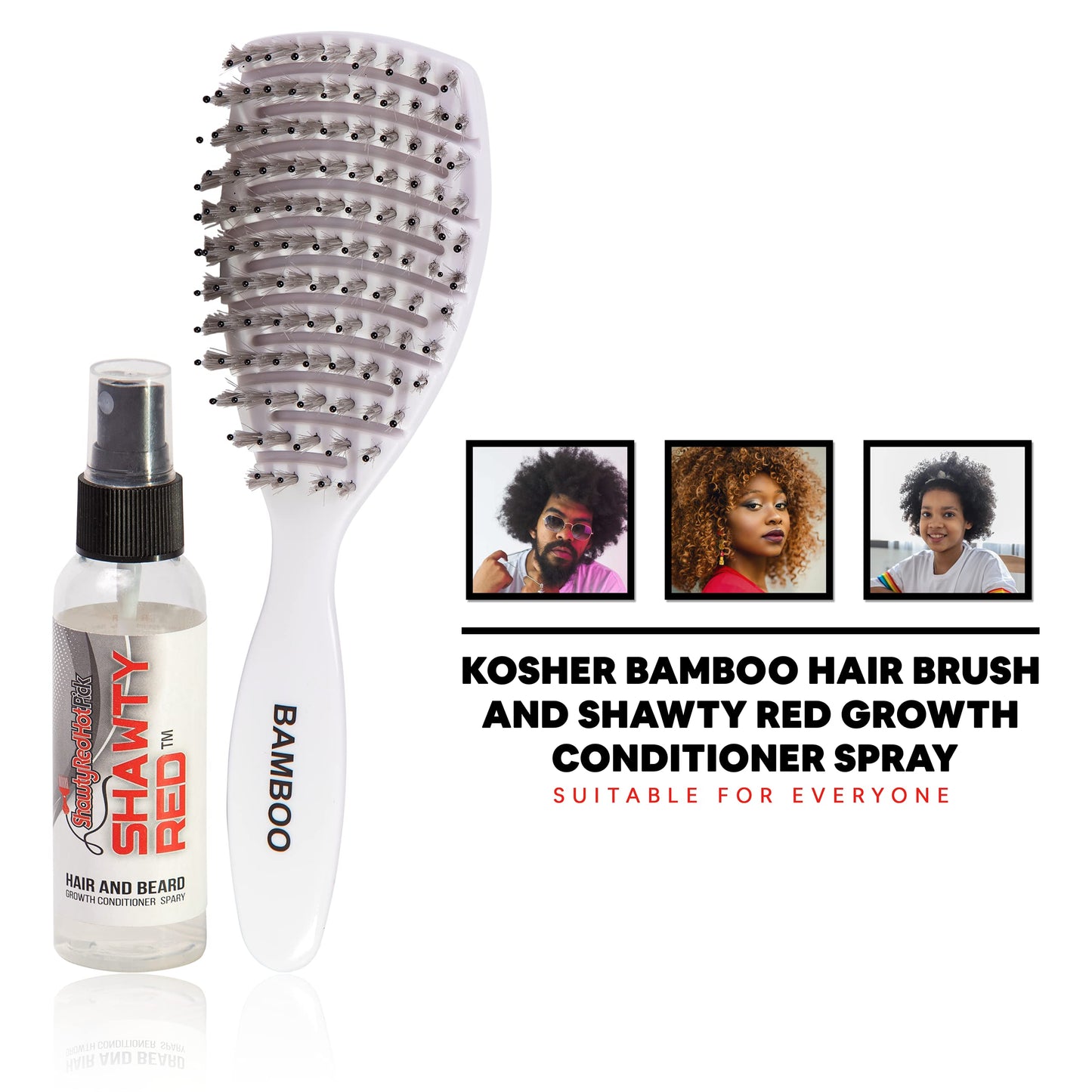 KoSher Bamboo Hairbrush (Boar-Free)