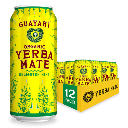 Yerba Mate, Enlighten Mint - 15.5 oz Cans (Pack of 12)