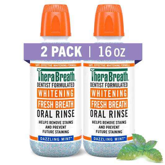Whitening Mouthwash, Dazzling Mint - 16 oz (Pack of 2)