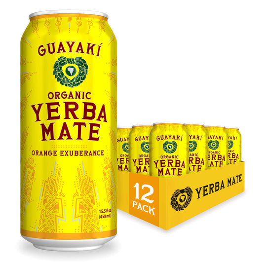 Yerba Mate, Orange Exuberance - 15.5 oz Cans (Pack of 12)