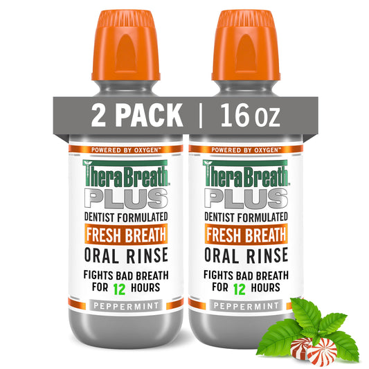 Maximum Strength Mouthwash, Peppermint - 16 oz (Pack of 2)