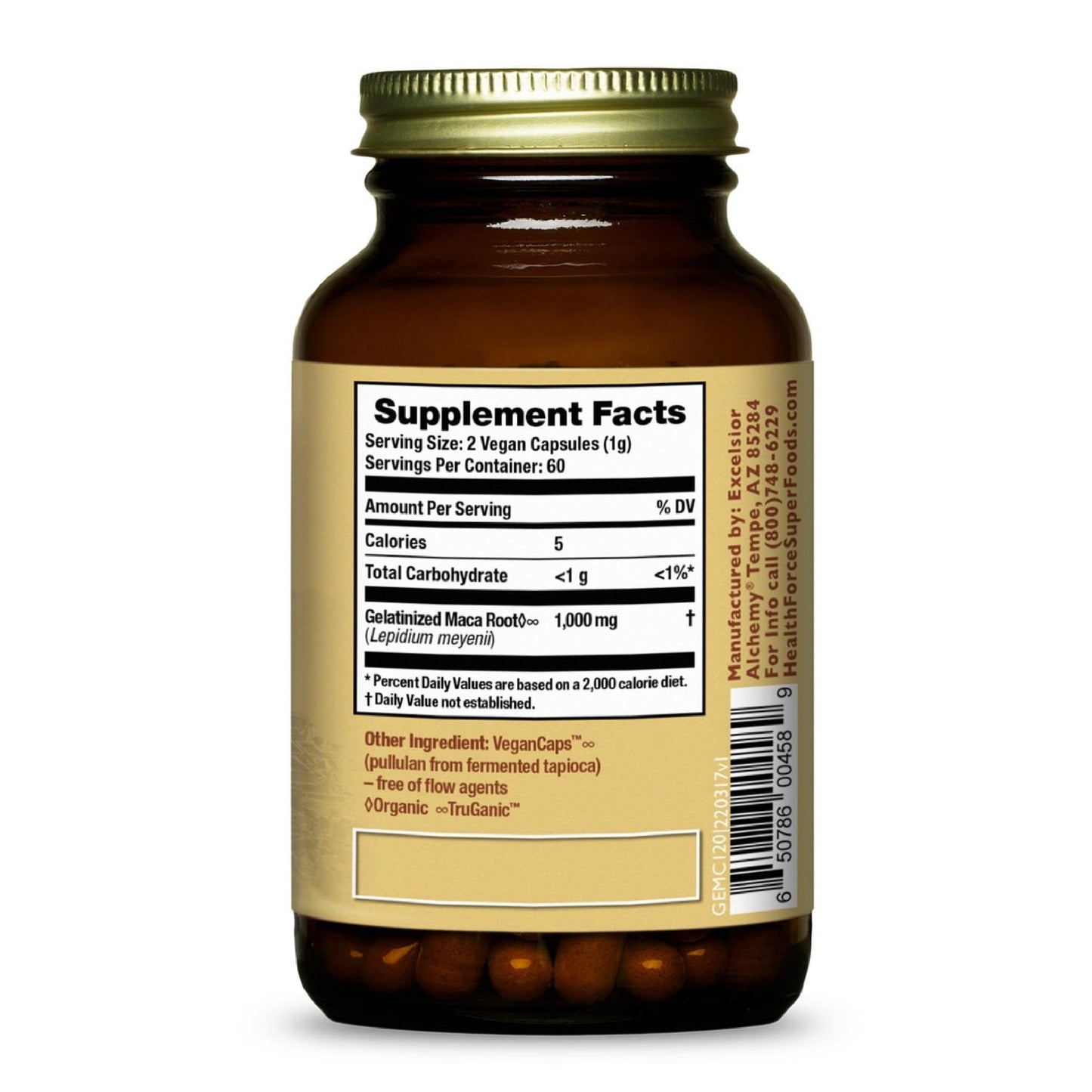 Gelatinized Maca - 120 Capsules