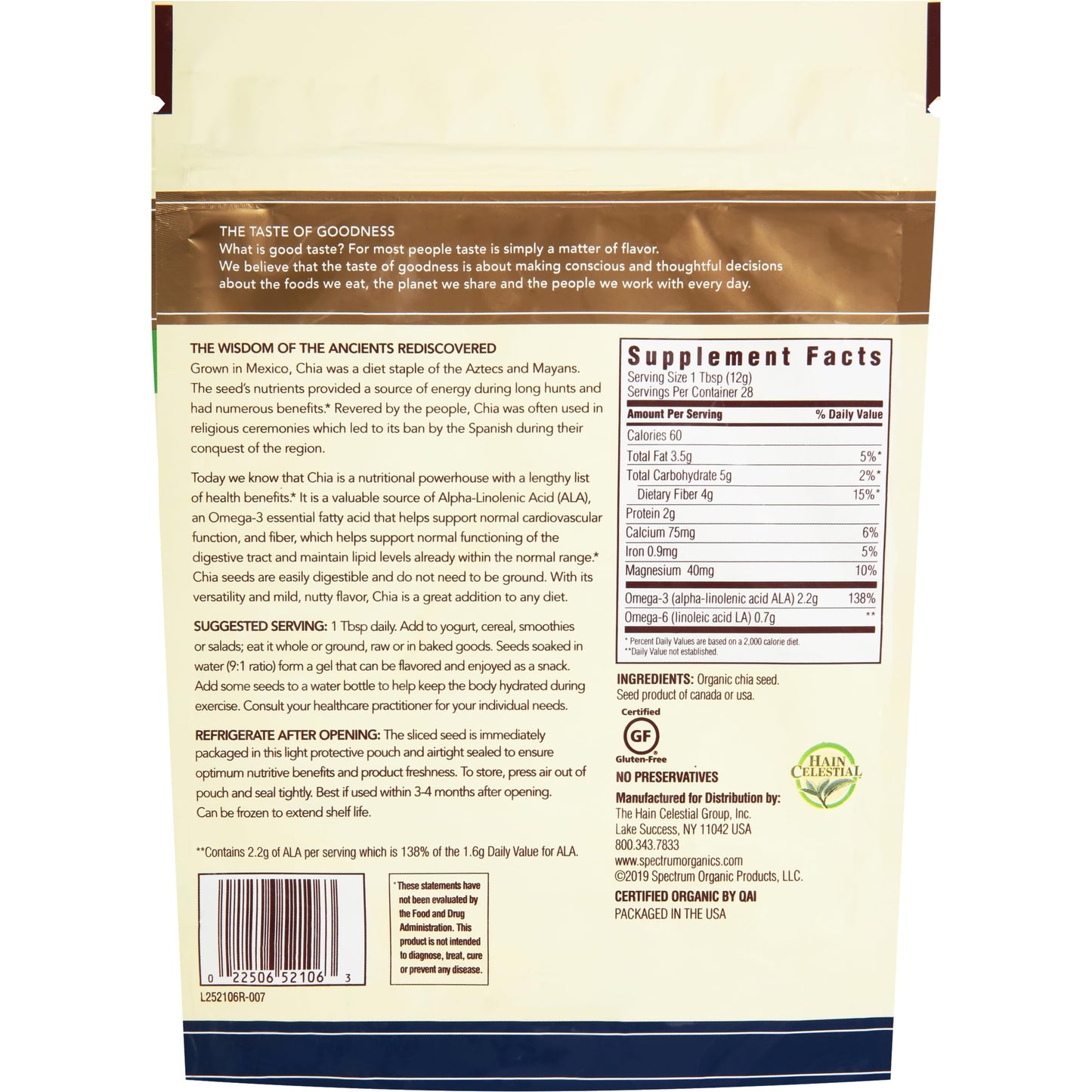 Whole Chia Seed - 12 oz